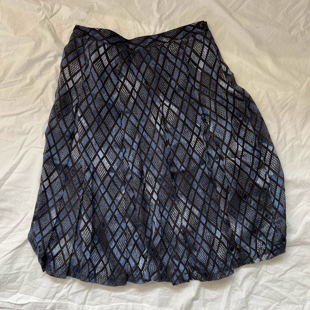 Alfani Blue Patterned Skirt